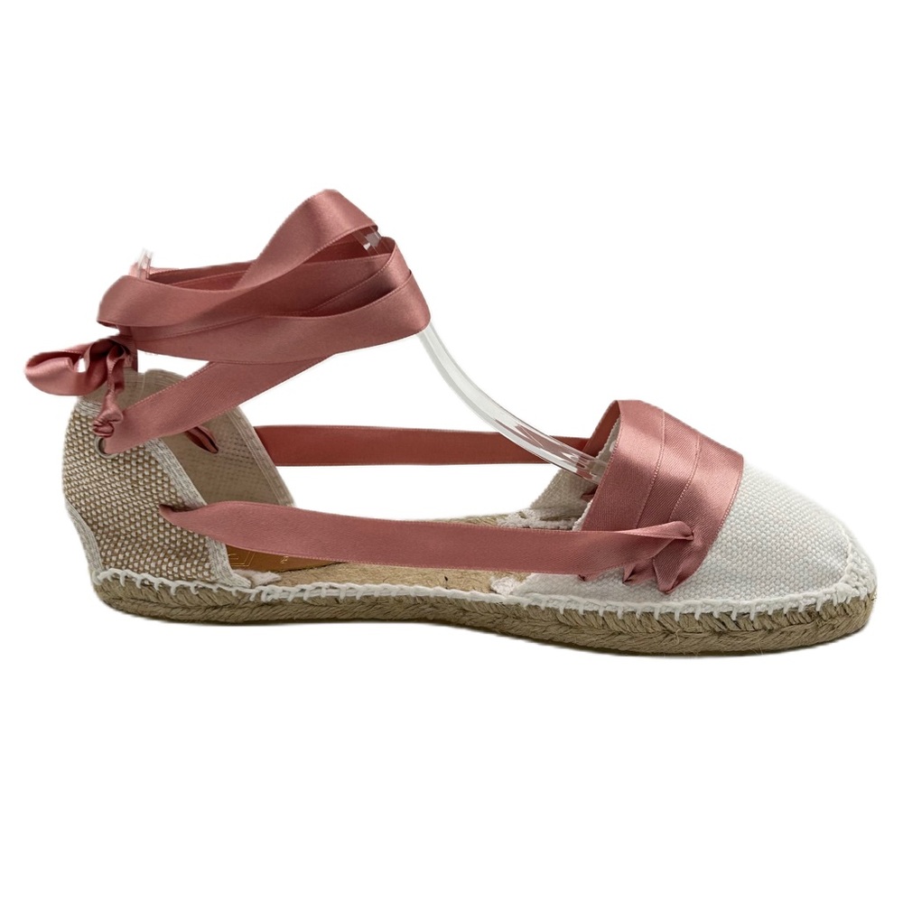 Artesania Espadrille Sandles Size 9 Strappy‎ Satin Fairy Coquette Regency Ballet